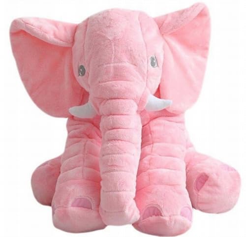 Gustaw Groß Elefant Plüsch Kuscheltier, Plüschelefant - XXL Elephant Tier, Weiche und Kuschelige Stofftiere, Plüsch Elefant Plüschtier Kinder, Baby (Rosa, 50cm) von Gustaw