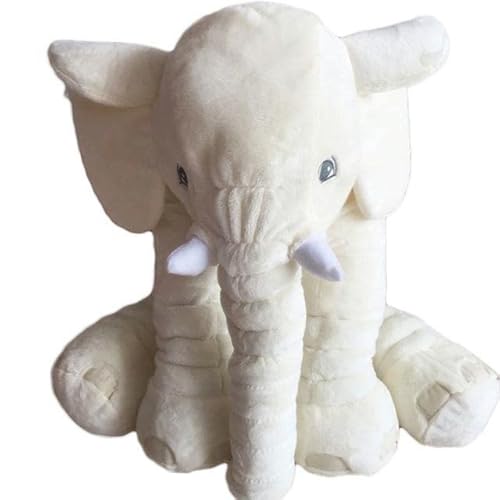 Gustaw Groß Elefant Plüsch Kuscheltier, Plüschelefant - XXL Elephant Tier, Weiche und Kuschelige Stofftiere, Plüsch Elefant Plüschtier Kinder, Baby (Weiß, 50cm) von Gustaw