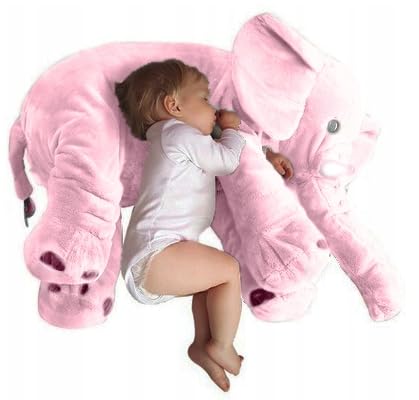 Gustaw Groß Elefant Plüsch Kuscheltier, Plüschelefant - XXL Elephant Tier, Weiche und Kuschelige Stofftiere, Plüsch Mega Gross Elefant Plüschtier Kinder, Baby (Rosa, 155cm) von Gustaw