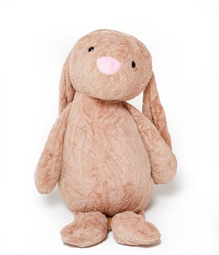 Gustaw Groß Kaninchen Figo Plüsch Kuscheltier, Plüschkaninchen-XXL Kaninchen Tier, Weiche und Kuschelige Stofftiere, Plüsch Gross Kaninchen Plüschtier Kinder (Beige, 100cm) von Gustaw