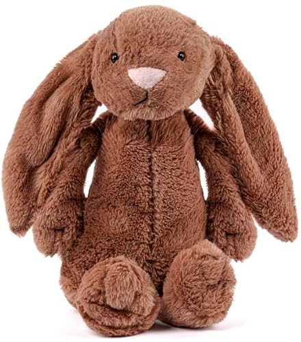 Gustaw Groß Kaninchen Figo Plüsch Kuscheltier, Plüschkaninchen-XXL Kaninchen Tier, Weiche und Kuschelige Stofftiere, Plüsch Gross Kaninchen Plüschtier Kinder (Dunkelbraun, 100cm) von Gustaw