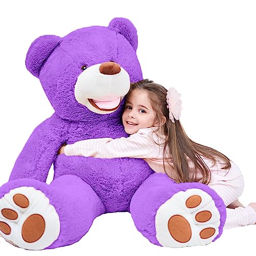 Gustaw Teddybär Groß XXL Amigo - Plüschbär, Kuschelbär XXL Plüschtier, Spielgefährte und Deko in einem - Stofftier, Plüschtier Kuscheltier Giant Teddy Bear (Violett, 160cm) von Gustaw