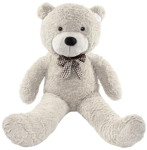 Gustaw Teddybär Groß XXL Classico - Plüschbär, Kuschelbär XXL Plüschtier, Spielgefährte und Deko in einem - Stofftier, Plüschtier Kuscheltier Giant Teddy Bear (Grau, 70cm) von Gustaw