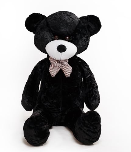 Gustaw Teddybär Groß XXL Classico - Plüschbär, Kuschelbär XXL Plüschtier, Spielgefährte und Deko in einem - Stofftier, Plüschtier Kuscheltier Giant Teddy Bear (Schwarz, 130cm) von Gustaw