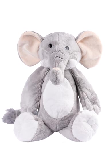 Gustaw Teddybär Groß XXL Elefant SISI - Plüschbär, Kuschelbär XXL Plüschtier, Spielgefährte und Deko in einem - Stofftier, Plüschtier Kuscheltier Teddy Bear 40cm (Grau) von Gustaw