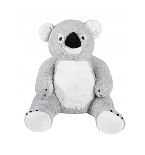 Gustaw Teddybär Groß XXL Koala - Plüschbär, Kuschelbär XXL Plüschtier, Spielgefährte und Deko in einem - Stofftier, Plüschtier Kuscheltier Teddy Bear (weiß und grau, 100cm) von Gustaw