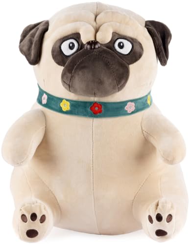 Gustaw Teddybär Groß XXL Mops Max Hund Beige - Plüschbär, Kuschelbär XXL Plüschtier, Spielgefährte und Deko in einem - Stofftier, Plüschtier Kuscheltier Teddy Bear. (40cm) von Gustaw