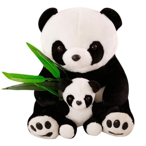 Gustaw Teddybär Groß XXL Panda mit Kind - Plüschbär, Kuschelbär XXL Plüschtier, Spielgefährte und Deko in einem - Stofftier, Plüschtier Kuscheltier Teddy (schwarz und weiß, 100cm) von Gustaw