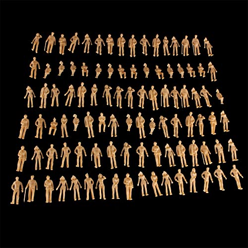 Gutshof miniaturen 100 Stück Spur 0 Figuren Set 1:48 Eisenbahnzubehör Figuren Menschen unbemalt Plastik von Gutshof miniaturen