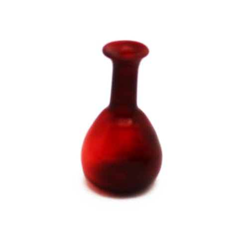 Gutshof miniaturen Rote Miniatur Karaffe Flasche Glas Miniatur Puppenstube Puppenhaus Maßstab Vase von Gutshof miniaturen