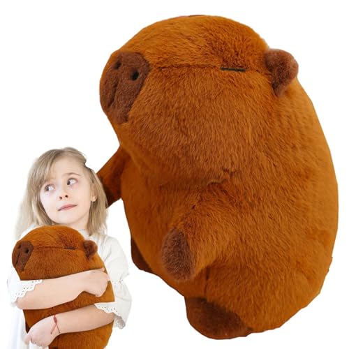 Guvbkfaw Capybara Stofftier,Plüsch Capybara,Plushies Stofftierspielzeug Kissen - Kuscheltier-Puppe, Capybara-Spielzeug, Plüsch-Wurfkissen für die Dekoration von Kinderzimmern und Erwachsenen von Guvbkfaw