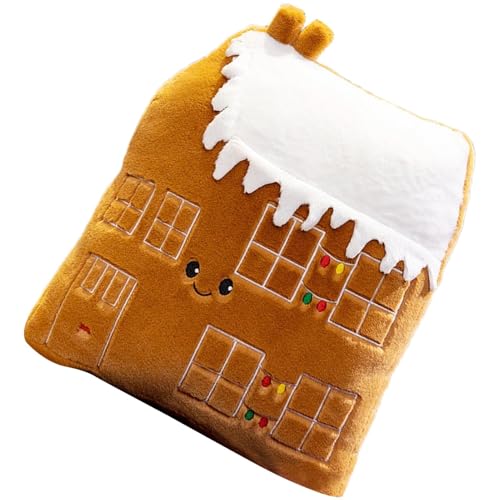 Guvbkfaw Lebkuchenmann Kissen, Weihnachts Plüschtier Lebkuchen, Weihnachtsbaum Plüschtier, Kuscheltier Schneemann, Lebkuchenmann Plüschpuppe, Saisonale Dekoration Für Sofa, Arbeitszimmer von Guvbkfaw