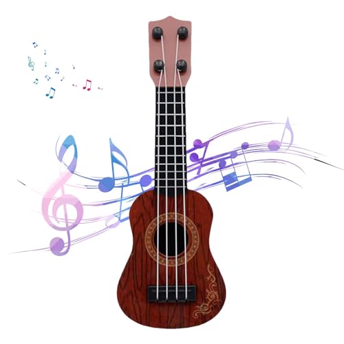 Guvbkfaw Mini-Gitarrenspielzeug für Kinder, Kinder-Ukulele | Musicalukulele Gitarreninstrument | Tragbares, fähigkeitsverbesserndes Kinderspielzeug für frühpädagogische Kinder im Vorschulalter von Guvbkfaw