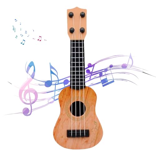 Guvbkfaw Mini-Gitarrenspielzeug für Kinder, Kinder-Ukulele - Musikinstrument Ukulele Gitarrenspielzeug,Tragbares, fähigkeitsverbesserndes Kinderspielzeug für frühpädagogische Kinder im Vorschulalter von Guvbkfaw