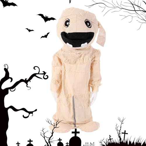 Guvbkfaw Mumien-Actionfigur, Halloween-Mumienspielzeug | Halloween Gruselige Mumienfigur Puppe | Gruselige Halloween-Mumienpuppe mit Sound für Halloween, Wohnzimmer von Guvbkfaw