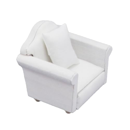 Guvbkfaw Puppensofa, Miniatur Puppenhaus Sofa, 1:12 Sofa Sessel, Puppenhaus Couch Mit Kissen, Puppenhaus Möbel Und Zubehör, Miniatur Sofa Möbel Spielzeug Mit Kissen, Doll House Sofa Miniatur Sessel von Guvbkfaw