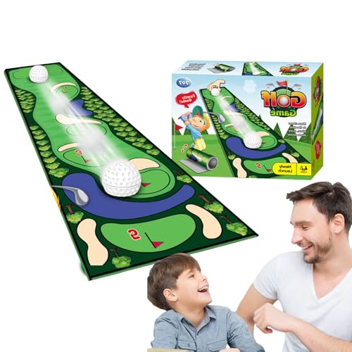 Guvbkfaw Tisch-Curling-Spiel, Tisch-Golfspiel | Kleines Tischgolfspiel - Tragbares Indoor-Tisch-Golfspiel für Kinder und Erwachsene, Tisch-Shuffleboard-Spiel für Partys von Guvbkfaw