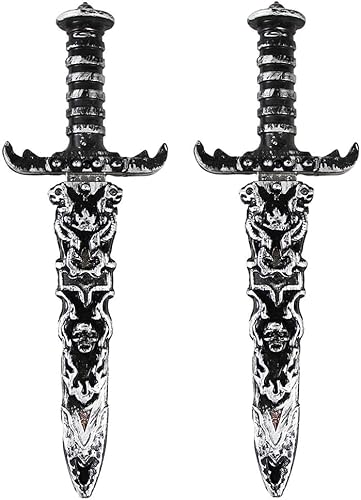 Guyode 2 Stück Piraten Schwert Nicht Scharf Dolch Piratenschwert Plastikspielzeug Dolch Kunststoff Retro-Silberfarbe für Kinder und Erwachsene Piratenkostüme Zubehör Piratenparty-Requisiten Guyode 2 Stück Piraten Schwert Nicht Scharf Dolch Piratenschwert Plastikspielzeug Dolch Kunststoff Retro-Silberfarbe für Kinder und Erwachsene Piratenkostüme Zubehör Piratenparty-Requisiten von Guyode