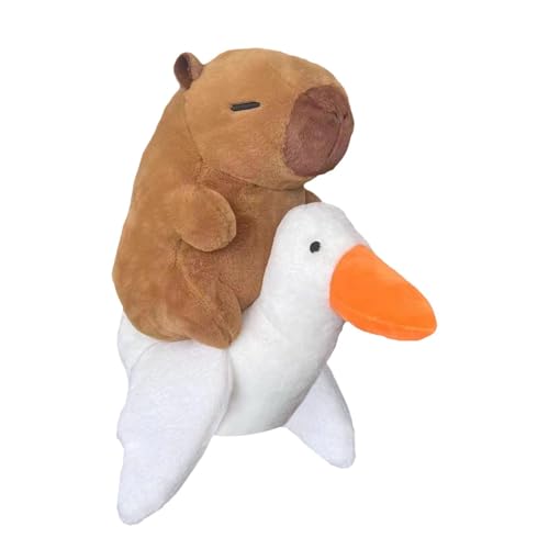 Capybara-Plüschkissen, süße Tierkissenpuppe, weiches Cartoon-Kissen, Schwan-Tierkissen, 35 cm großes Plüschkissen, Capybara-Plüschpuppe, Cartoon-Tierkissen, süßes Plüschkissen, weiche Tierpuppe von Gvblkq