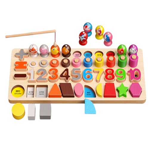Counting Shape Stacker Wooden Puzzle Shape Sorter Magnetic Fishing Number Puzzle Toy Math Learning Blocks Game for Boys Girls Ages 3-5 Preschool Educational Toy for Sorting and Counting Skill Counting Shape Stacker Wooden Puzzle Shape Sorter Magnetic Fishing Number Puzzle Toy Math Learning Blocks Game for Boys Girls Ages 3-5 Preschool Educational Toy for Sorting and Counting Skill von Gvblkq