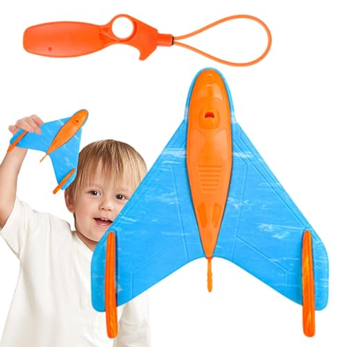 Glider Planes for Kids, Interactive Catapult Toy Airplane with Sound and Light, Model Aircraft Glider Planes for Backyard Sports, Outdoor Flying Fun, Family Game Toys for Children and von Gvblkq