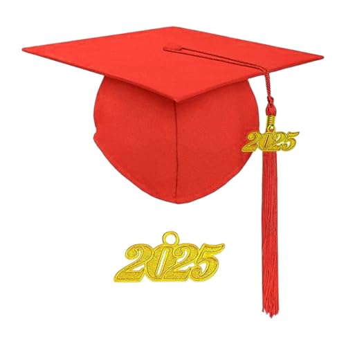 Graduation Caps, Adjustable Breathable Bachelor Hats with Year Plate, Classic Graduation Headwear, Comfortable Fit for High School and College, Perfect Photo Props, Souvenir for School Gatherings von Gvblkq