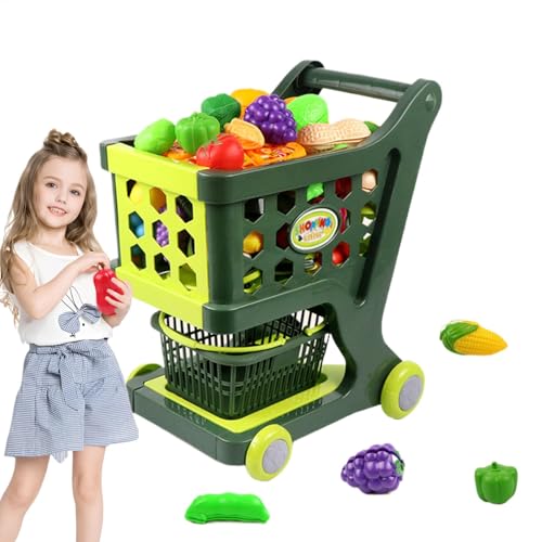 Grocery Shopping Cart Toy, Shopping Cart Trolley Kit, Pretend Play Shopping Cart, Children's Role-Playing Game, Stable Shopping Cart Toy, Toy Cart for Kids, Educational Grocery Cart von Gvblkq