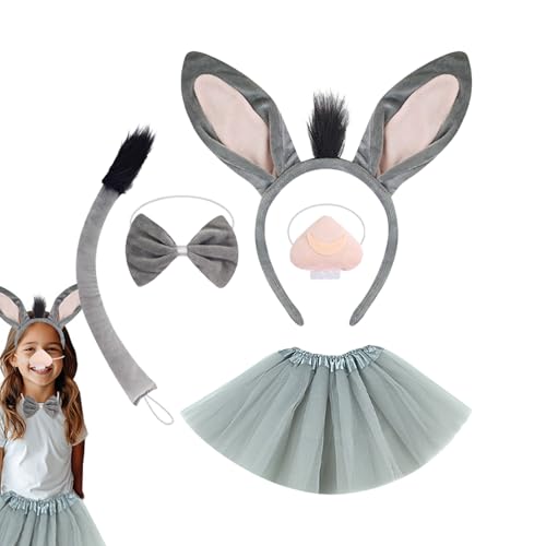 Gvblkq Animal Cosplay Costume, Furry Ears Headband, Bow Tie, Nose, Tail, and Skirt Set for Kids, Toddler Dress-Up for Halloween, Masquerade, and Theme Parties, 10.24x9.84 inches Gvblkq Animal Cosplay Costume, Furry Ears Headband, Bow Tie, Nose, Tail, and Skirt Set for Kids, Toddler Dress-Up for Halloween, Masquerade, and Theme Parties, 10.24x9.84 inches von Gvblkq