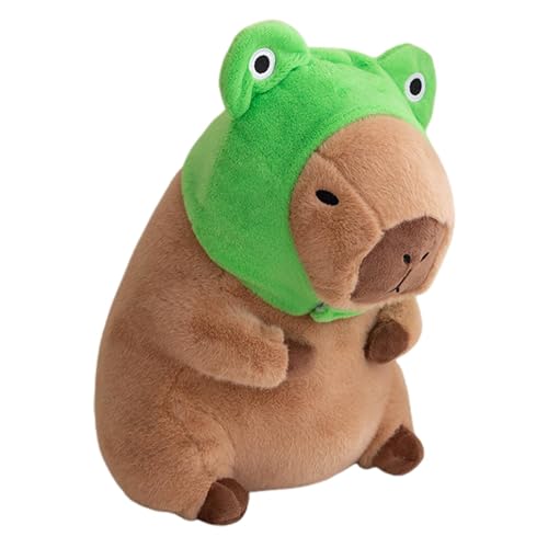 Gvblkq Capybara Stuffed Animal, Cute Capybara Plush Toy, 11 Inch Capybara Plush, Capybara Plushies for Kids, Capybara Toy for Adults, Capybara Plush Toy with Headgear, von Gvblkq