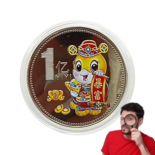 Gvblkq Collectible Keepsake Coin, Cute Cartoon Wealth Commemorative Iron Coin, Motivational Pocket Token for Rewards Collection Display, and Souvenir Gift, 4x4x0.2cm Gvblkq Collectible Keepsake Coin, Cute Cartoon Wealth Commemorative Iron Coin, Motivational Pocket Token for Rewards Collection Display, and Souvenir Gift, 4x4x0.2cm von Gvblkq
