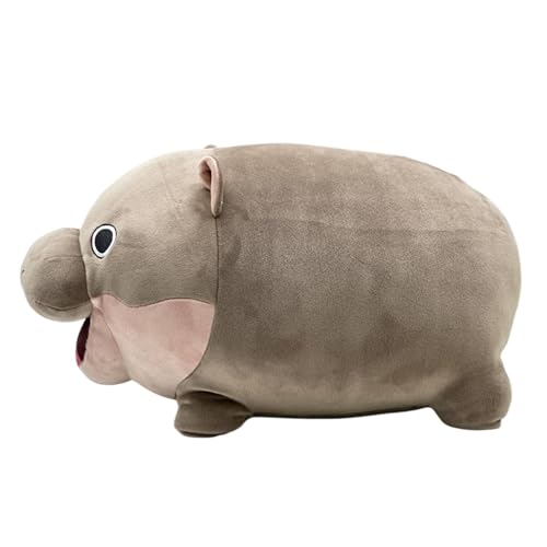 Gvblkq Cute Hippo Plush - Cartoon Bouncy Pork Hippo Plush Animals - Plush Doll Toy, Huggable Home Decor, Fashionable Throw Pillows for Home Sofa Bedroom Decoration von Gvblkq