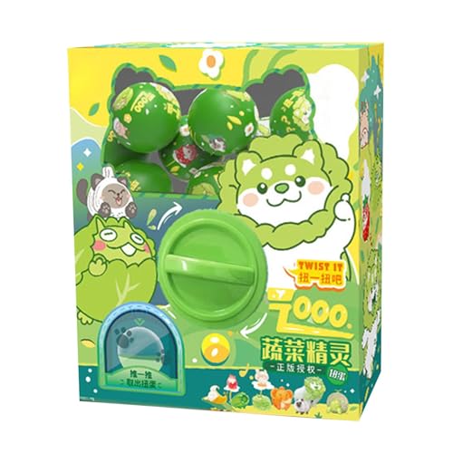 Gvblkq Egg Twisting Game, Vegetable Gacha Machine, Stocking Stuffer Cartoon Collectible Eggs Toy, Gacha Machine Toy, Colorful and Creative Toy for Kids and Birthdays von Gvblkq