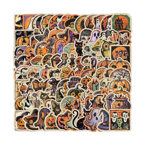Gvblkq Halloween Stickers, 100-Piece Waterproof Skeleton Decals, Spooky Cartoon-Themed Vinyl Stickers, Sturdy Peel-and-Stick Novelty Designs, Perfect for Journals, Party Décor, and Holiday Crafts Gvblkq Halloween Stickers, 100-Piece Waterproof Skeleton Decals, Spooky Cartoon-Themed Vinyl Stickers, Sturdy Peel-and-Stick Novelty Designs, Perfect for Journals, Party Décor, and Holiday Crafts von Gvblkq