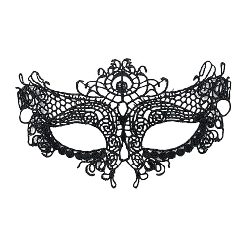 Gvblkq Lace Eye Masque, Black Lace Eye Masque, Lace Masquerade, Masquerade Eye Face, Festivals Decoration Accessories, Animal Shaped Maskerade Eyemask for Halloween von Gvblkq