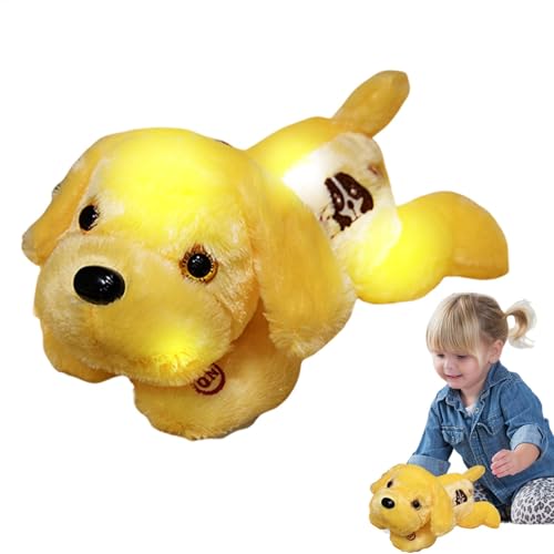 Gvblkq Light Up Puppy Plush, Cute Dog Stuffed Animal, LED Dog Night Light, 14 Inch Plush Puppy Toy, Creative Night Light Toy, LED Plushie for Kids, Soft LED Dog Plush, Puppy Plush Night Light von Gvblkq