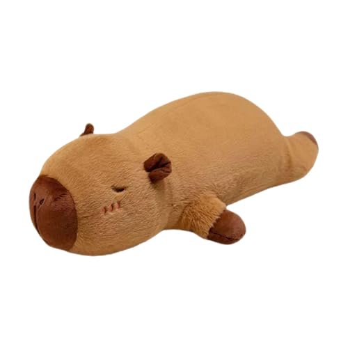 Gvblkq Long Capybara Pillow, Cute Cartoon Capybara Pillow, Soft Capybara Body Pillow, Capybara Hugging Pillow, Capybara Cuddle Pillow, Plush Capybara Pillow, Capybara Body Pillow for Kids, Laying Ca von Gvblkq