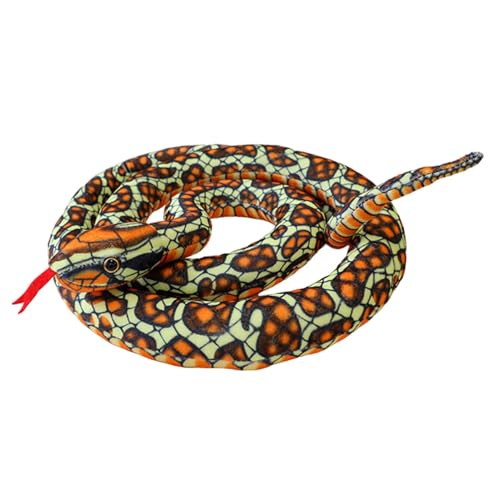 Gvblkq Long Plush Toy, Realistic Plushies Prop, Throw Pillow Plushies, 79 Inch Snake Toy, Fun Prank Prop, Party Plush Animal, Unique Stuffed Toys, Cuddly Plush Snakes for Parties, von Gvblkq