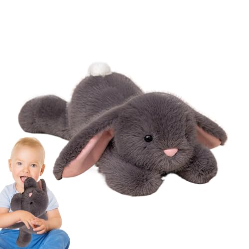 Gvblkq Lying Rabbit Stuffed Animal, Huggable Bunny Plush with Floppy Ears, Cuddly Animals, Cherished Companionship with Realistic Look for Bedroom, Soft Plush Toy for Kids and Adults von Gvblkq