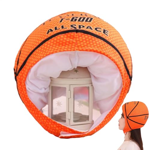 Gvblkq Plüsch Basketball Hut Maskerade Kopfbedeckung Halloween Party Kopfbedeckung Erwachsene Rollenspiel Hüte Karneval Kostüm Hüte Plüsch Kostüm Kopfbedeckung Halloween Rollenspiel Zubehör Basketball von Gvblkq