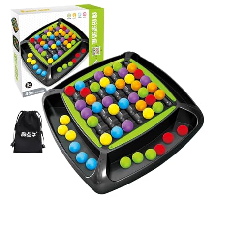 Gvblkq Rainbow Ball Game, Intellectual Chess Board Game, Early Education Educational Tabletop Game, Kids Chessboard Intellectual Strategy Game, Double Duel Family Game, Portable Fun Game for Adults von Gvblkq