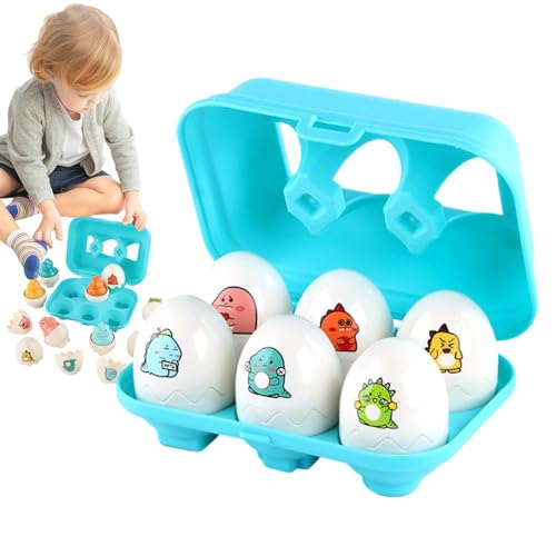 Gvblkq Shape Matching Eggs, Shape Matching Sorting Toy, Squeaky Dinosaur Egg, Enhance Cognitive Skills, Cultivate Patience and Hand-Eye Coordination, Perfect for Kids, 6.69x4.72x2.76 in von Gvblkq