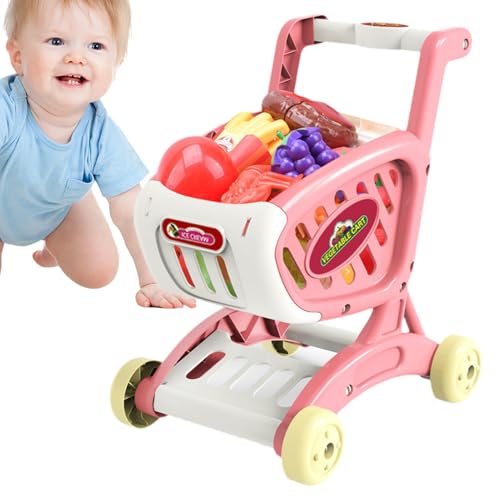 Gvblkq - Shopping Cart Toy, Toddler Role Play Toy, Kitchen Trolley for Kids, Pretend Food Accessories, Kids Role-Playing Games, Home Kitchen Toys, Educational Toy for von Gvblkq