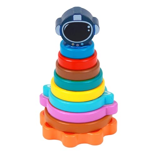 Gvblkq Stapelbares Kreisspielzeug, Regenbogen-Stapelringe - Regenbogen-Stacker-Turm-Spielzeug - Früherziehungsspielzeug, Balancierspiel, sensorisches Kinderspielzeug für, Mädchen, Kinder von Gvblkq