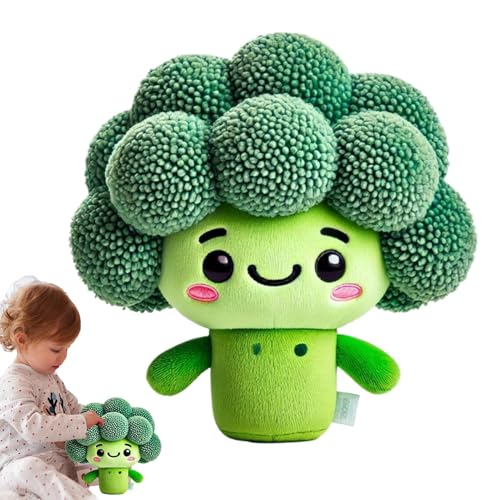 Gvblkq Stuffed Broccoli Plush, Soft Cushion Toy, Broccoli Plushies Doll, Vegetables Plush Pillow Bolster, Perfect for Friends, Family, and Boys, Carried Conveniently 25cm/9.84 inches von Gvblkq