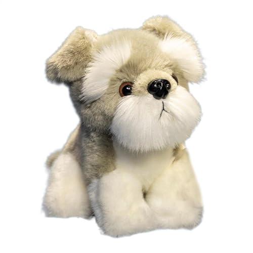 Gvblkq Stuffed Schnauzer Dog Plush, 5.9 Inches Stuffed Animal Toy, Cuddly Soft Plush Toy, Schnauzer Dog Stuffed Animal, Cute Home Decoration for Living Room, Bedroom, Office von Gvblkq