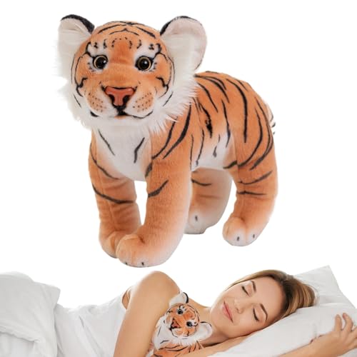 Gvblkq Tiger Plush Toys, Soft Tiger Stuffed Animal, Cute Plush Toys, Plush Doll, Zoo Themed Stuffed Toy, Tiger Throw Pillow, Bedroom Plush Toy, Sofa Stuffed Tiger Doll, Cuddly Tiger Plush von Gvblkq