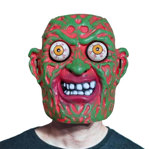 Gvblkq Totenkopf-Gesichtsbedeckung, Skelett-Gesichtsbedeckung - Gruselige, explosive Augen-Gesichtsbedeckung, gruselige Kopfbedeckung | Halloween-Performance-Requisiten, Kostümzubehör für Karneval, von Gvblkq