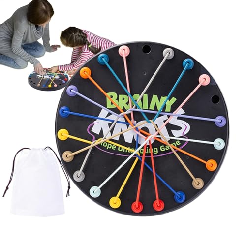 Gvblkq Twisted Rope Game Interactive Rope Untying Toy Rope Challenging Board Game Logical Thinking Game Set Rope Knot Toy Set Kids Rope Puzzle Interactive Puzzle Toy for Kids Kids Brain Teaser Game Ro von Gvblkq