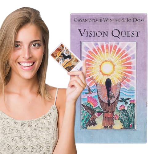 Gvblkq Vision Oracle Tarot Deck for Fate Reading, Standard 78-Card Set in English, Intuitive Symbol Cards for Friends Gatherings, Spiritual Reflection, Divination Play, Self Discovery, Energy Work Gvblkq Vision Oracle Tarot Deck for Fate Reading, Standard 78-Card Set in English, Intuitive Symbol Cards for Friends Gatherings, Spiritual Reflection, Divination Play, Self Discovery, Energy Work von Gvblkq