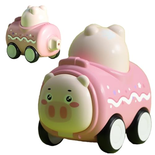 GvblkqPull Back Toy Car, Animal Inertia Toy Car, Friction Powered Toy Car, Toy Car with Whistle, Press Pull Back Toy Vehicles, Kids Toy, Animal Car Toy, Car, Toy for Girls, Ine von Gvblkq